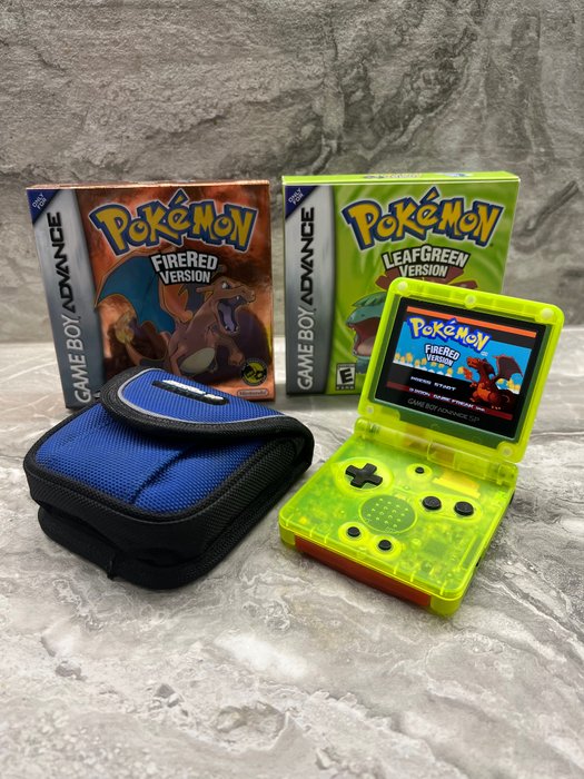 Nintendo - Mint Gameboy Advance SP with IPS Display and Extras - Spelcomputer