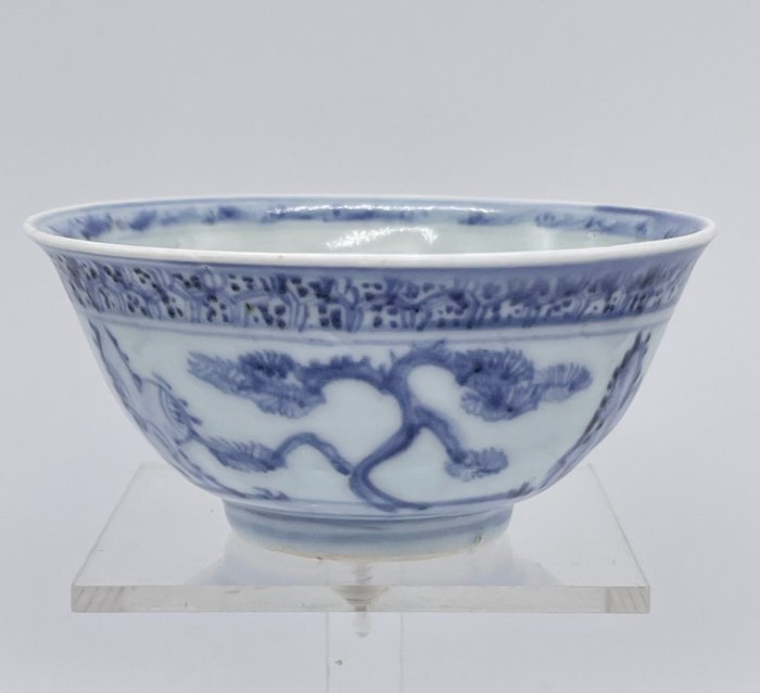 Cuenco - Ming Hongzhi “Three friends of winter” bowl - Porcelana