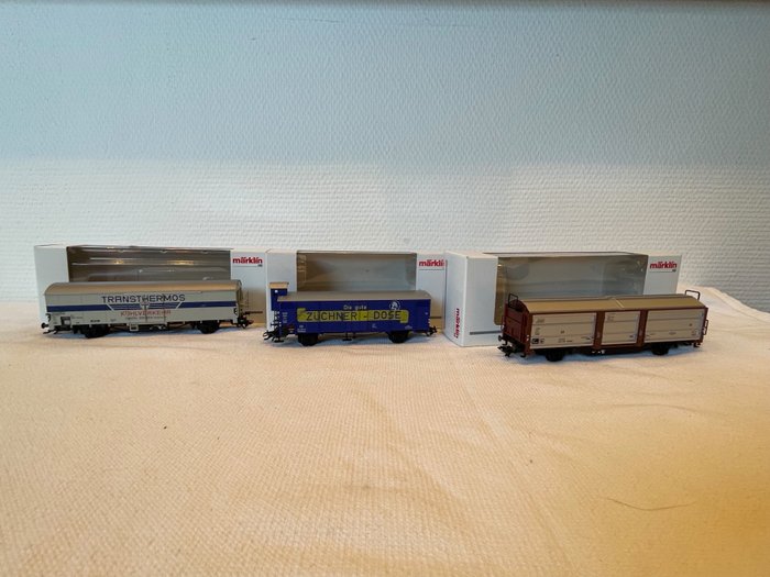 Märklin H0 - 48163/46159/48167 - 模型貨運火車 (3) - 3 內部馬車 - DB