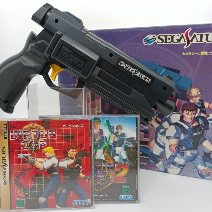 Sega - Virtua Gun with Virtua Cop - Sega Saturn - Videojáték