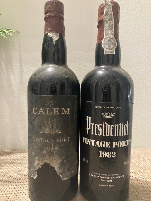 Vintage Port: 1985 Calem & 1982 Presidential - 杜罗 - 2 Bottles (0.75L)