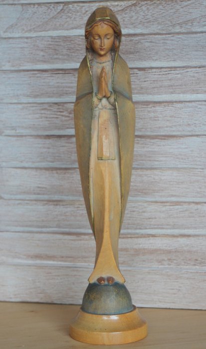 Anri - Statuetă - Oude Gestileerde Maria Madonna - Lemn