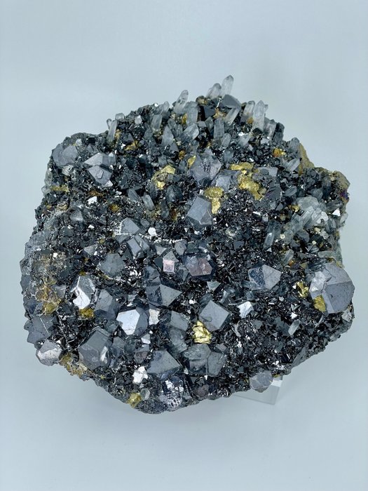 方铅矿 水晶矩晶体 - 高度: 14.5 cm - 宽度: 15 cm- 2 kg - (1)