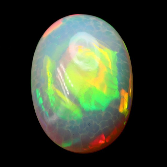 *No Reserve* Orange + Play Of Colors Opal - 25.53 ct