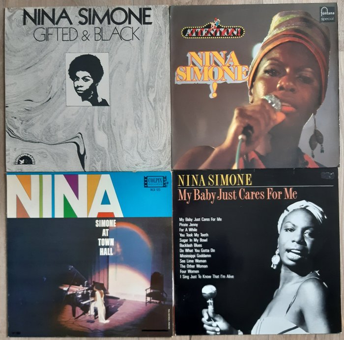 Nina Simone - Gifted & Black / Attention! / At Town Hall / My Baby Just Cares For Me - 多个标题 - LP - 1974