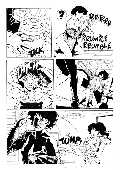 Lazzarini, Anna - 1 Original page - Legs Weaver #18 - "Vampyre story" - 1997
