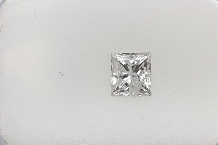 Diamant - 0.49 ct - Prinsesse - E - I1, No Reserve Price