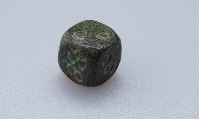 古羅馬 青銅色 羅馬擲骰子石 無保留 - 0.8 cm  (沒有保留價)