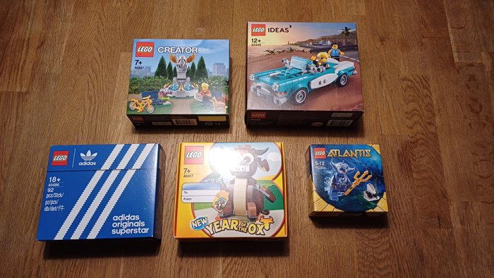 Lego - Promotional - 8073, 40221, 40417, 40448, 40486 - Atlantis minifig, 4 promo sets. - 2020+