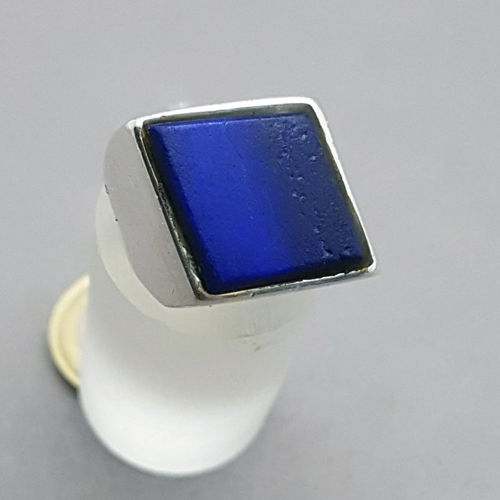 沒有保留價 - Vintage Lapis Lazuli - 戒指 銀 