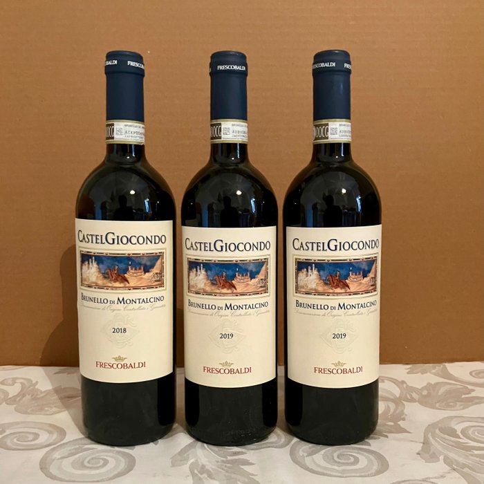 2018 & 2 X 2019 "Castelgiocondo", Frescobaldi - Brunello di Montalcino DOCG - 3 Bottiglie (0,75 L)