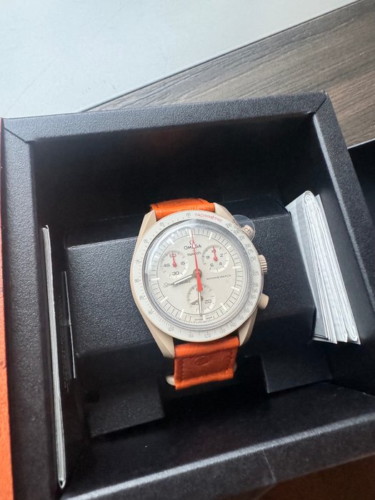 Swatch - Swatch x omega mission to jupiter ostrich leather strap edition - Ohne Mindestpreis - Unisex - Sonderausgabe 2023
