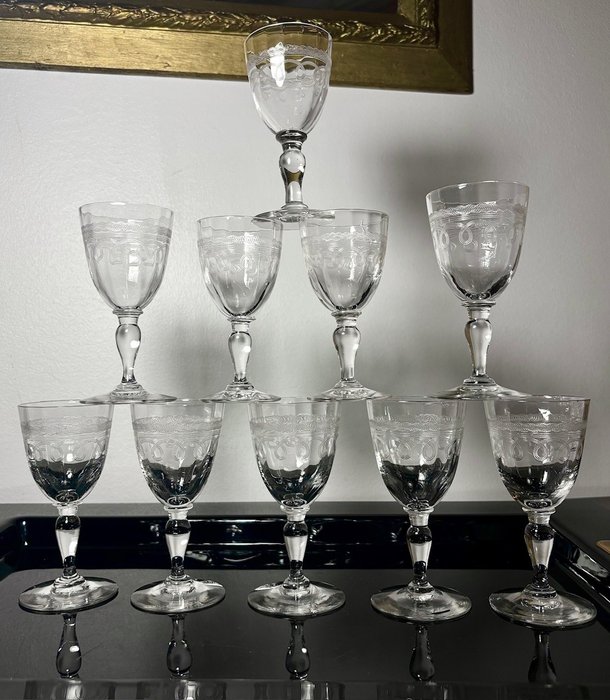 Style Baccarat / Saint Louis/Le Blanc / Choisy le Roi - Trinkglas (10) - Kristall