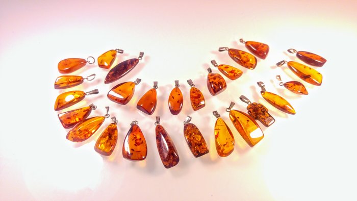 Baltic Amber vedhæng - Lot - Rav - 3 cm - 2 cm  (Ingen mindstepris)