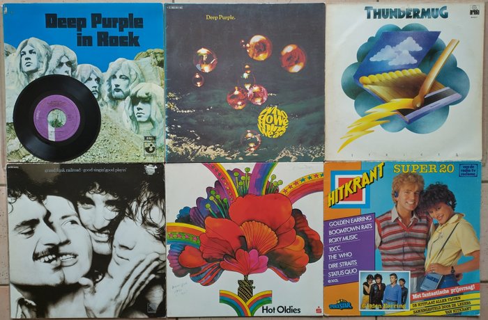 Hard rock LPs from Deep Purple (with 1 single), Thundermug (Canadian hard rock) and Grand Funk - LP - 1972