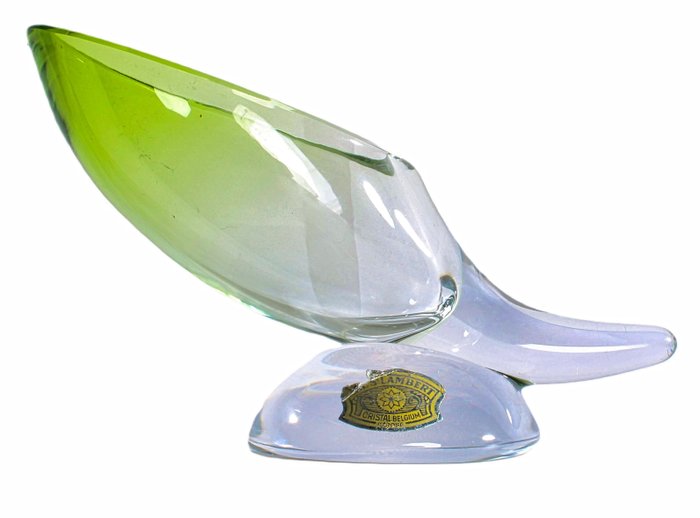 Val Saint Lambert - René Delvenne - Vase -  Brigitte  - Dickwandiges Bleikristall