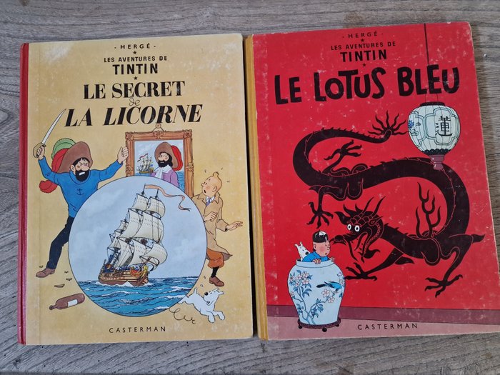 Tintin T5 + T11 (B35) - 2x C - 2 Álbumes - Reimpresión - 1964