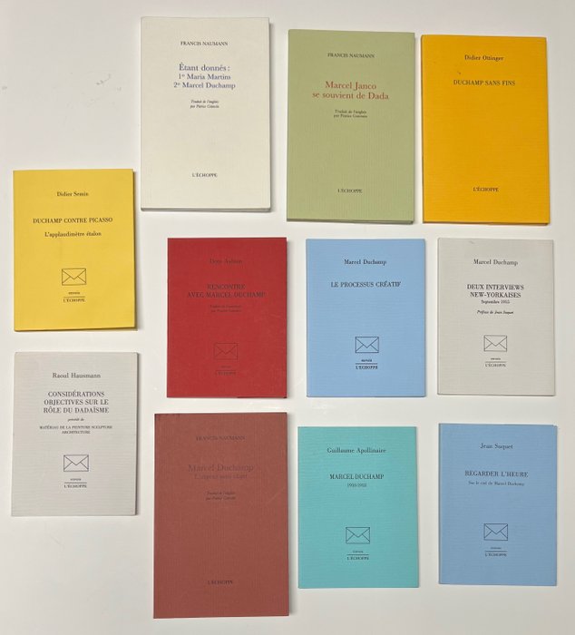 Marcel Duchamp / Apollinaire, Ottinger, Semin, Naumann, Suquet, Dore Ashton - Lot with 11 L'Echoppe editions on Marcel Duchamp - 1987