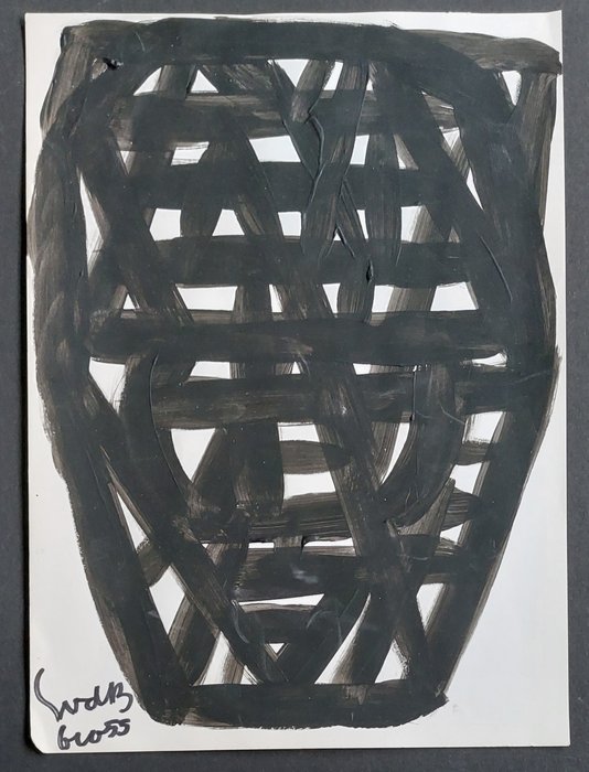 Siep Van Den Berg (1913-1998) - Geometrische compositie zwart