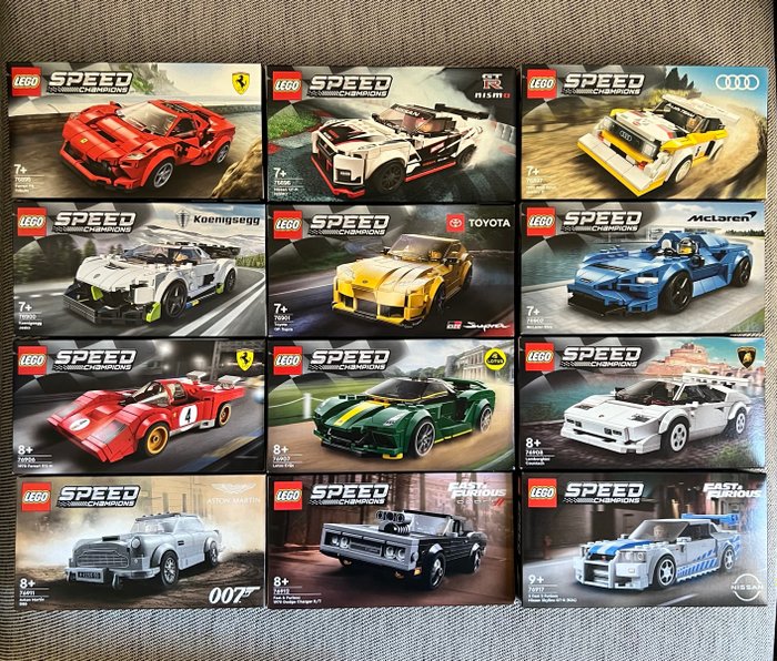 LEGO - Speed Champions - 76895, 76896, 76897, 76900, 76901, 76902, 76906, 76907, 76908, 76911, 76912, 76917 - Ferrari F8 Tributo, Nissan GT-R NISMO, Audi Sport Quattro S1, Koenigsegg Jesko, Toyota GR Supra, - 2020年及之后