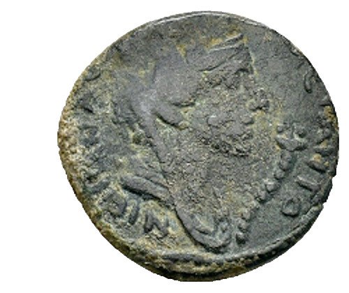 Romarriket (provinsiella). Caracalla (AD 198-217). AE 18 struck at Carrhae in Mesopotamia -scarce-  (Utan reservationspris)