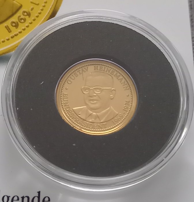 Duitsland. Gold medal ND Gustav Heinemann, Proof  (Zonder Minimumprijs)