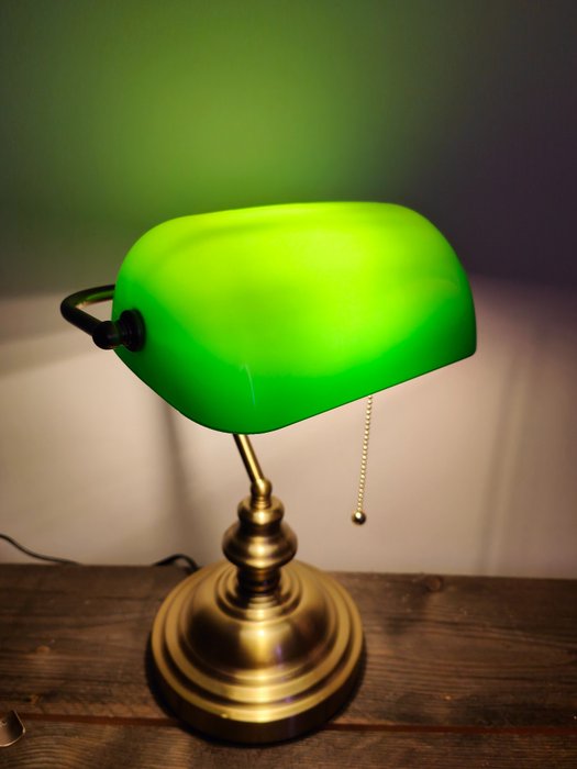 Banker table lamp - Glass (stained glass)
