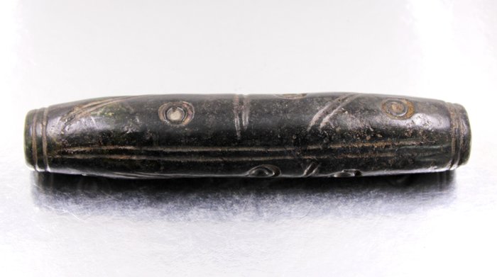 Sehr seltene riesige antike buddhistische heilige tibetische Magnetstein-DZI-Perle 10 Augen- 230.4 g