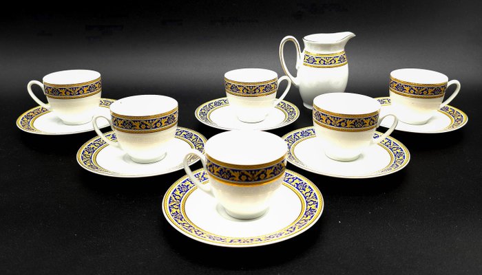 bavaria - MARIENBURG - 整套咖啡杯具 (13) - 金111 - .999 (24 kt) 黃金, 瓷器