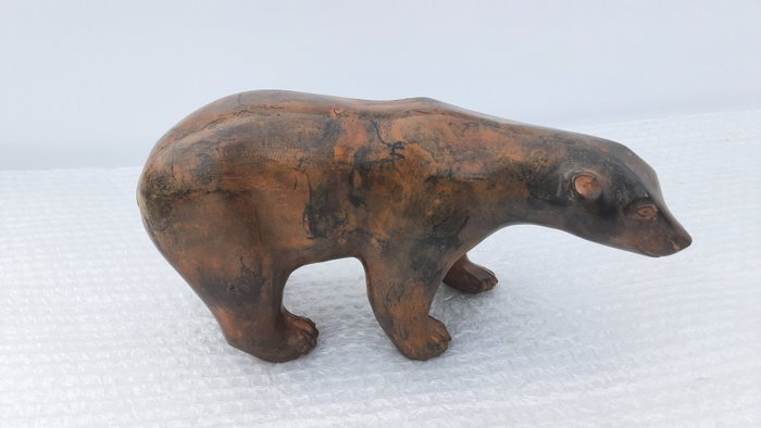 P. Chenet - 小塑像 - Ijsbeer - 30 cm - 青銅色