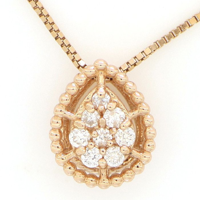 Ohne Mindestpreis - Halskette - 18 kt Roségold, NEU -  0.07 tw. Diamant  (Natürlich) 