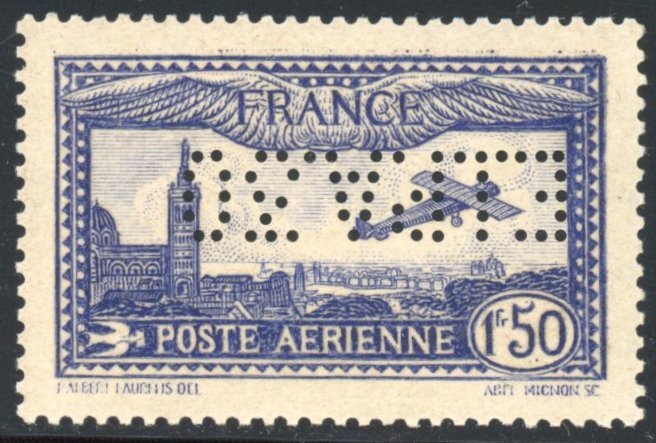 Frankrike 1930 - Flygpost - EIPA.30 - 1f50 utomlands - Signerat & certifikat - Postens färskhet - Utmärkt - Betyg: - Yvert PA 6c