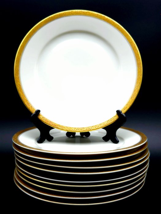 bavaria JOHANN HAVILAND - 分格菜碟組 (10) - 金111 - .999 (24 kt) 黃金, 瓷器