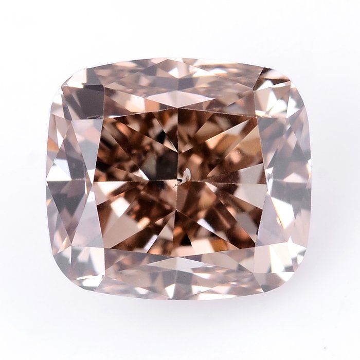1 pcs Diamante - 0.75 ct - Brillante, Cojín - marrón fantasía - SI1