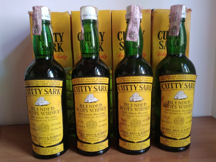Cutty Sark  - b. Années 1970 - 75cl - 4 bouteilles