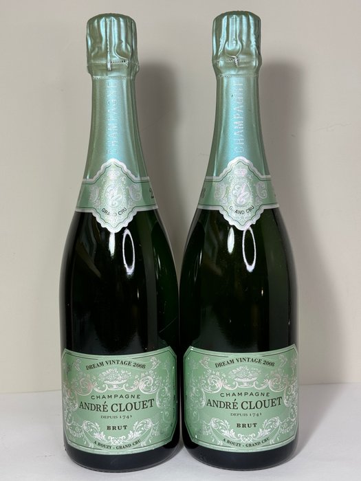 2008 André Clouet, 2008 Dream Vintage - Champagne Brut - 2 Flessen (0.75 liter)
