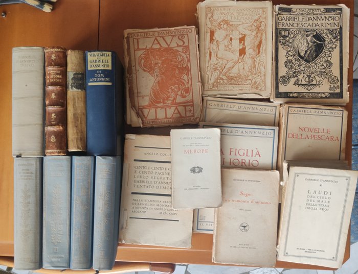 Gabriele D'Annunzio - Lot with 18 books - 1905-1956