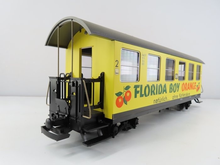 LGB G - 3072 - Machetă tren transport călători (1) - Cărucior de pasageri cu 4 osii cu imprimeu „Florida Boy”. - DB