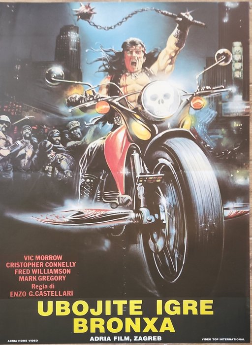 - Cartaz 1990: I guerrieri del Bronx Vic Morrow movie poster.