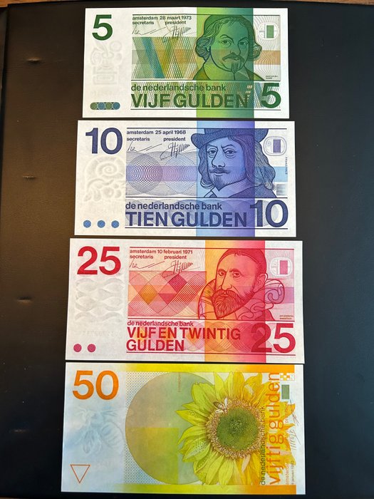 Holanda. - 8 banknotes - various dates  (Sem preço de reserva)