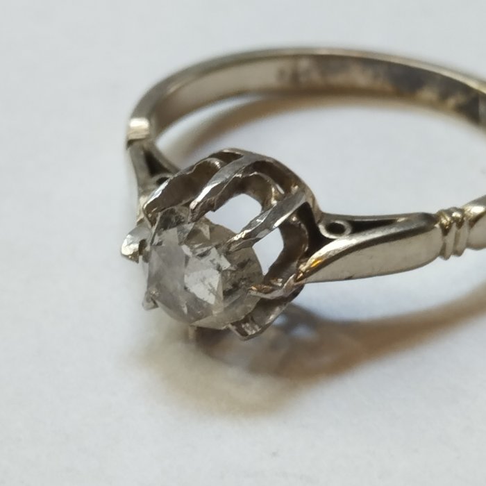 Zonder Minimumprijs - Ring - 18 karaat Witgoud Diamant 