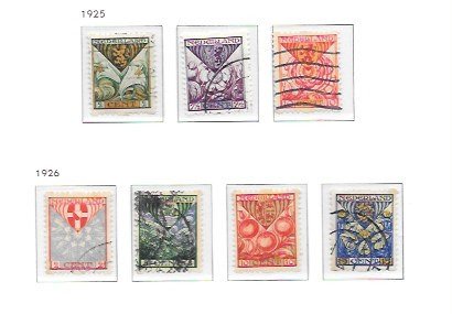 荷兰 1925/1926 - 双面卷轴锯齿儿童邮票