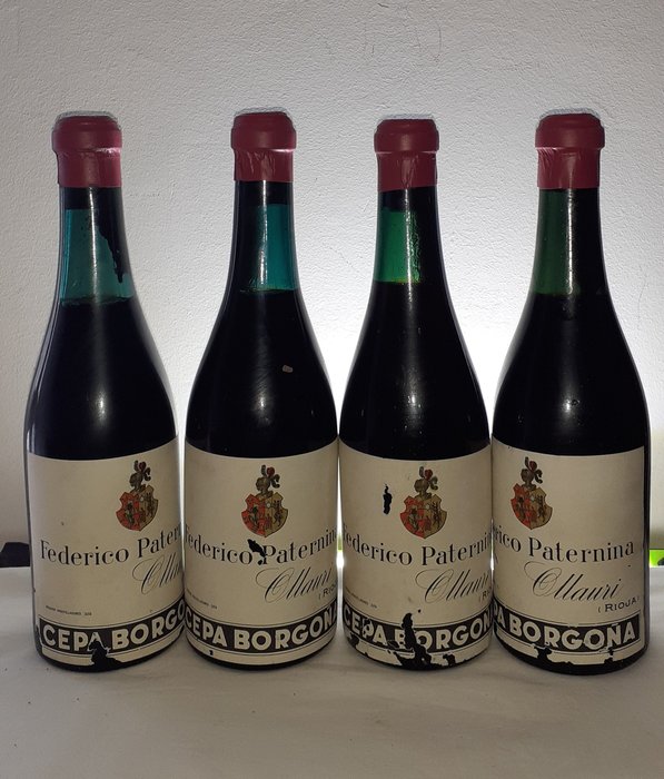 NV Federico Paternina Ollauri, Cepa Borgoña (1950's) - Rioja - 4 Halve flessen (0.35L)