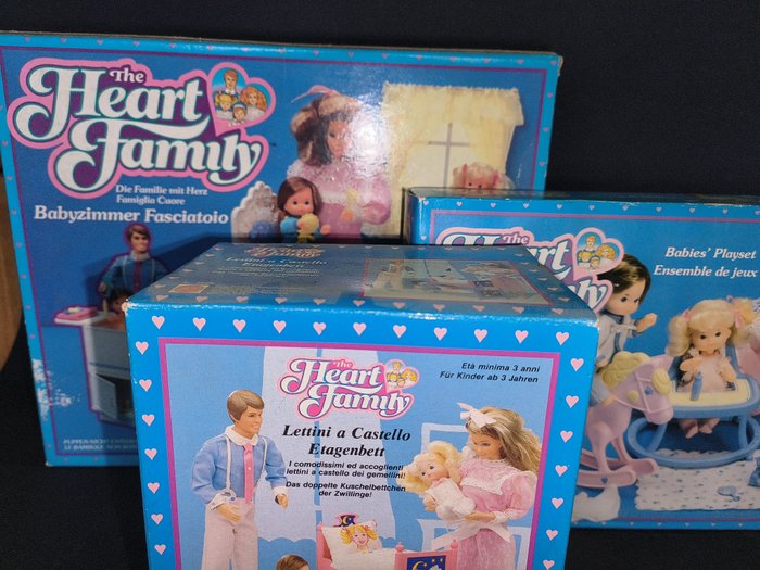 Mattel - Figurka - 3x Heart Family bambole - Plastik