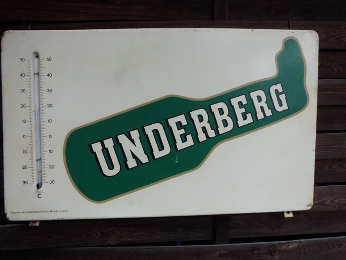 Underberg - Emaljeplade - Emalje