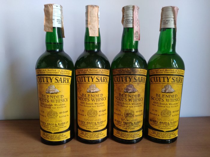 Cutty Sark  - b. Década de 1970 - 75 cl - 4 botellas 