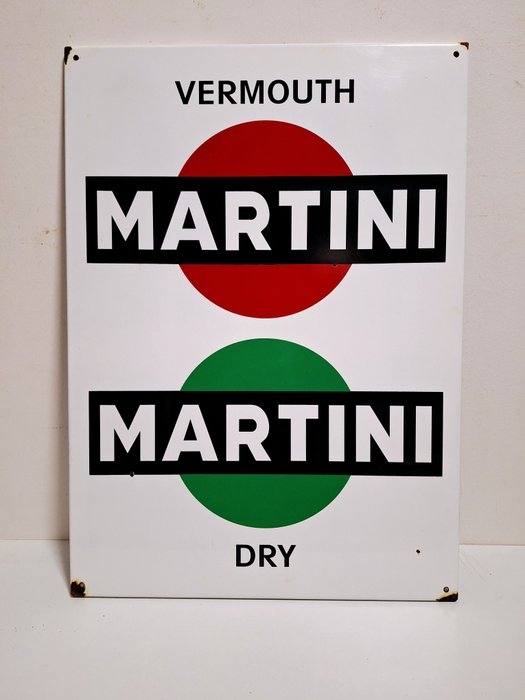Martini Vermouth-Dry Anni '80-'90 - Werbeschild - Eisen