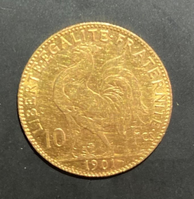 法國. Third Republic (1870-1940). 10 Francs 1901 Marianne  (沒有保留價)