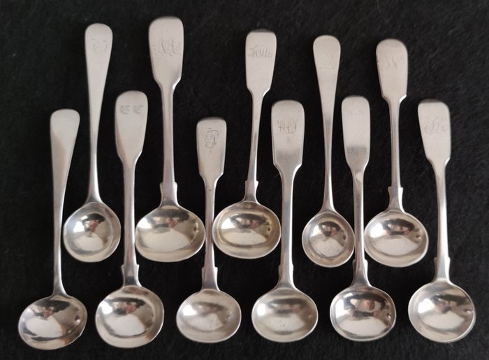 vari produttori - Salt spoon (11) - .925 silver