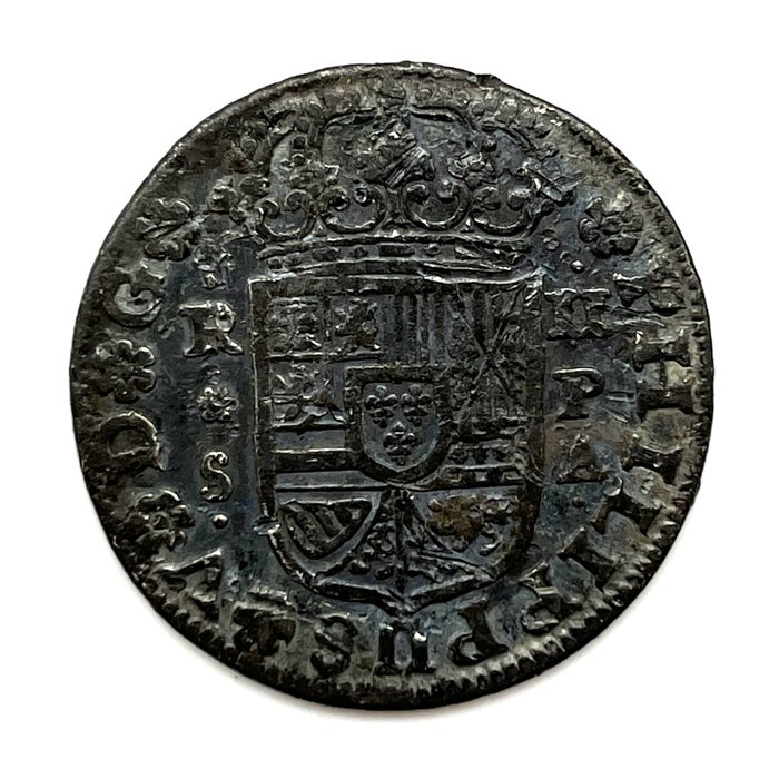 Spania. Felipe V (1700-1746). 2 Reales 1732 Sevilla PA  (Fără preț de rezervă)